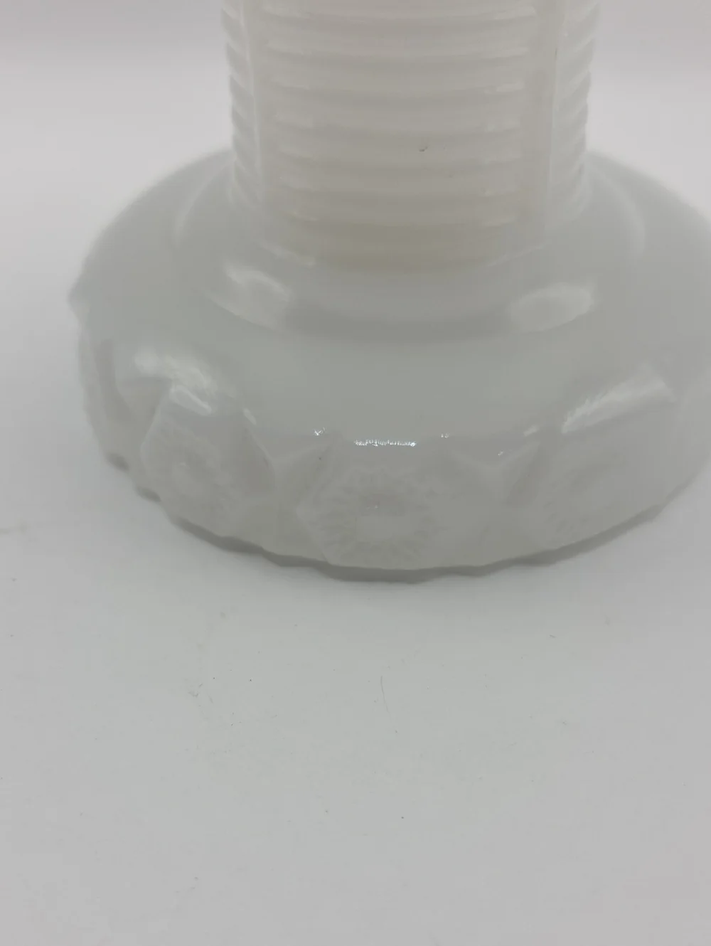 Mckee White Milk Glass Pedestal Compote For Concord Punch Bowl Rare